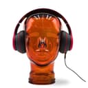 DESIGN DELIGHTS Glaskopf Kopfhörerhalter Orange Transparent Retro Bild 2