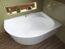 KOLMAN Eckbadewanne Dora Weiß Acryl mit Schürze Bild 2
