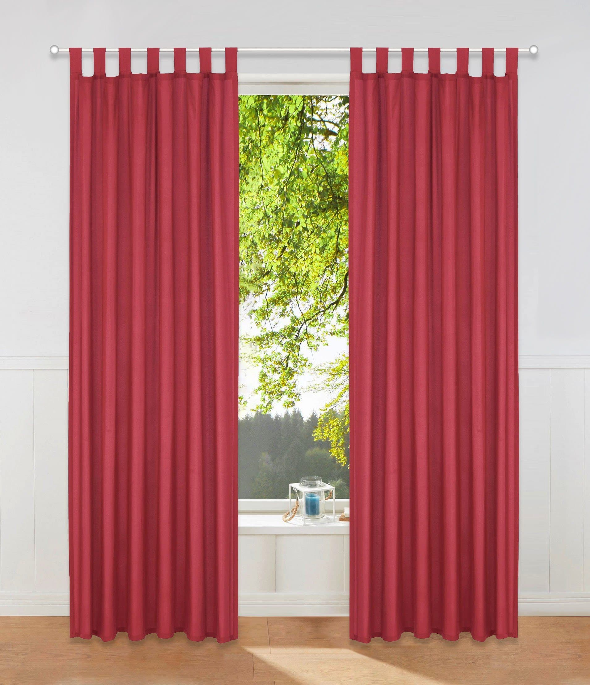 OTTO HOME Vorhang Raja 2er-Set Rot Blickdicht Schlaufen - Bild 2