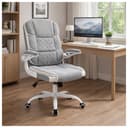 HTI-Living Schreibtischstuhl drehbar mit Wippfunktion Leinenoptik Grau Bild 2