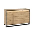Compleo Kommode LIMA Sideboard 4 Schubladen Schwarz Modern Loft Bild 2