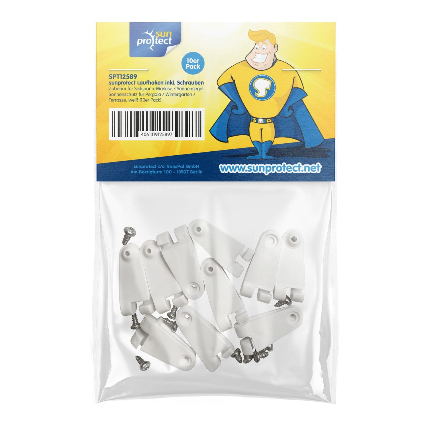 sunprotect Seilspannsonnensegel Laufhaken inkl. Schrauben - Bild 2