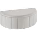 TECTAKE Polsterbank Moon mit Stauraum Samtoptik Taupe Bild 2