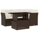 vidaXL Gartenlounge-Set 5-tlg. Braun Poly Rattan Bild 2