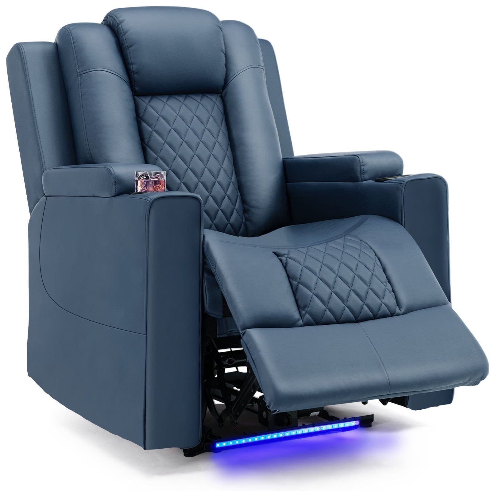 COMHOMA Relaxsessel Elektrisch Massagesessel mit Massagefunktion, LED, blau - Bild 2