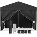 GUNJI Faltpavillon 3x3m Grau Edelstahl UV-Schutz Bild 2