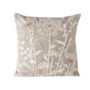 BOLTZE Zierkissen Finna Handgewebt Floral Beige Weiß Leinen 45x45cm Bild 2
