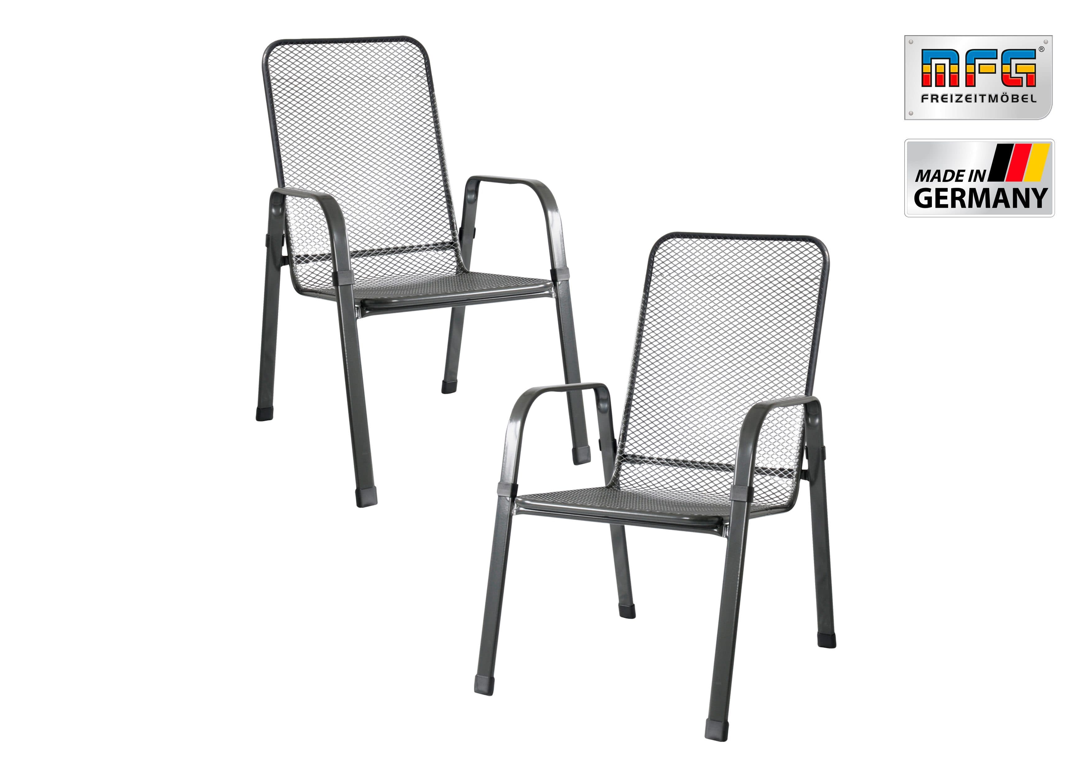 MFG Freizeitmöbel Stapelstuhl Mac-Stor 2-er Set Anthrazit - Bild 2