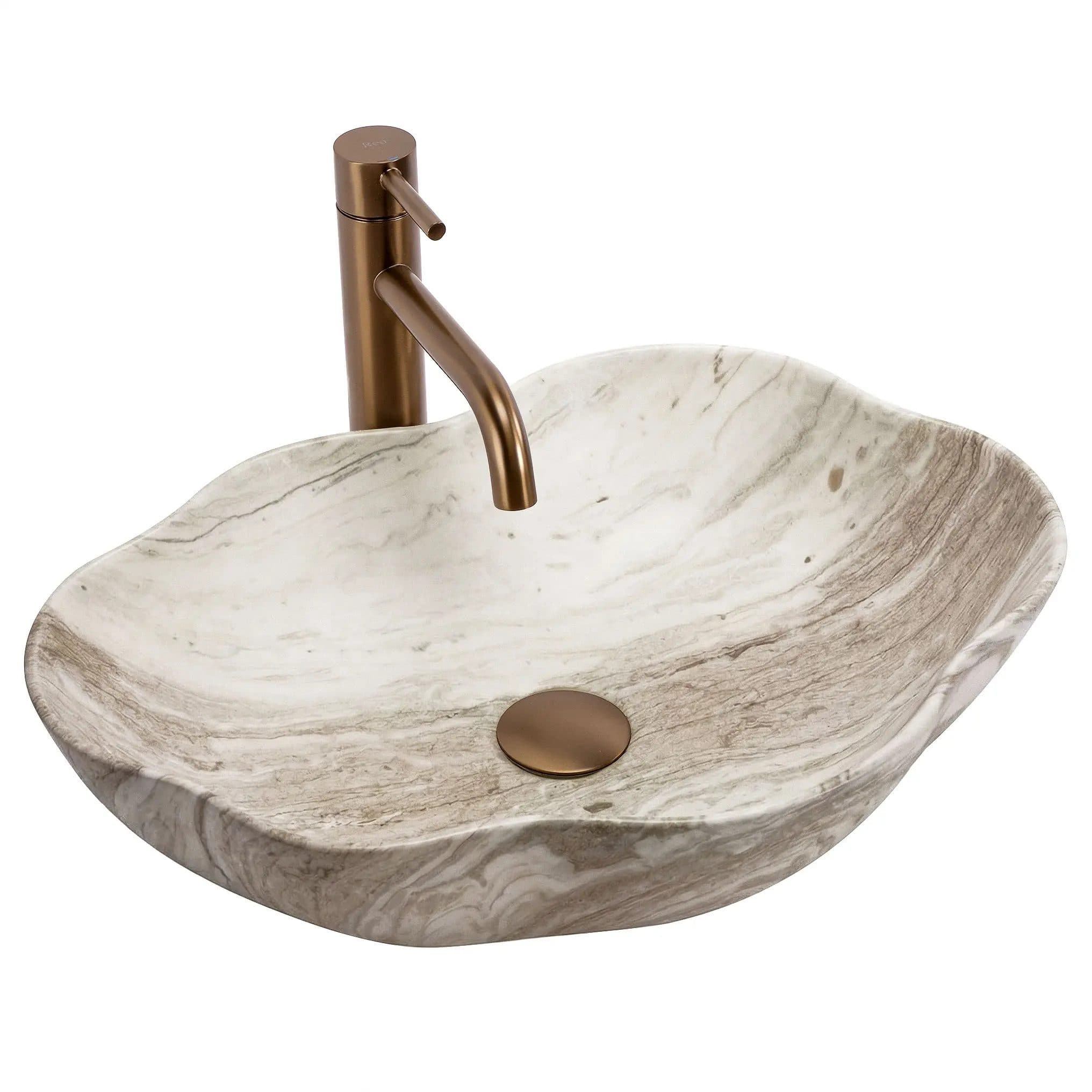 wohnwerk.idee Aufsatzwaschbecken Natursteinoptik Modern - Bild 2