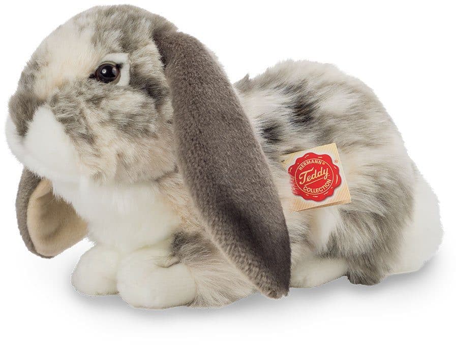 Teddy Hermann Kuscheltier Widderkaninchen Grau-Weiß 30 cm - Bild 2
