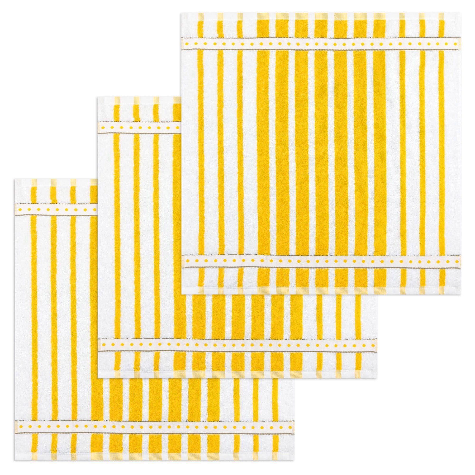 Kracht Küchenhandtuch Blockstreifen 3er Pack Baumwolle 50x50cm - Bild 2
