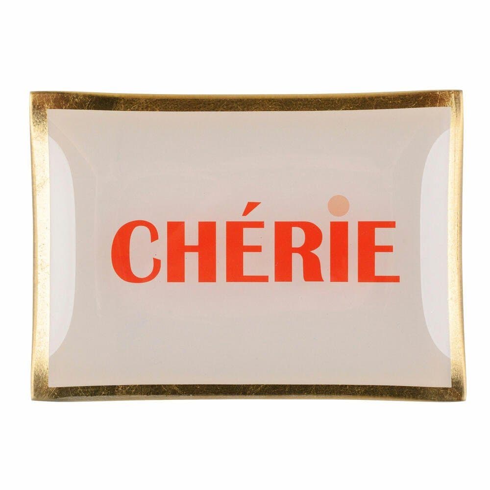 Giftcompany Dekoteller Love Plates Cherie M Rosafarbener Hintergrund