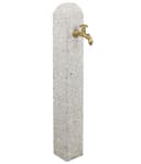 Dehner Granit-Wasserzapfsäule Grau mit Messing-Hahn Bild 2