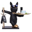 SURFOU Bulldogge Skulptur Schlüsselablage Schwarz Harz Bild 2