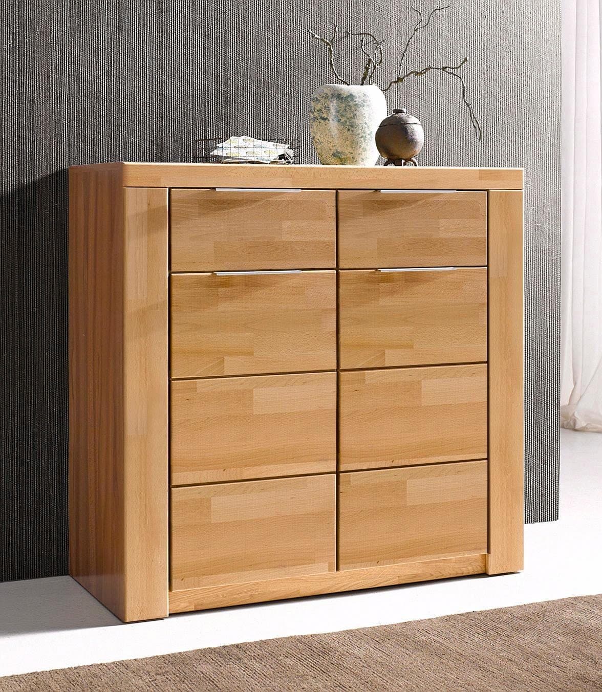 Kommode OTTO HOME Zara Beige Kernbuche Massivholz Front - Bild 2