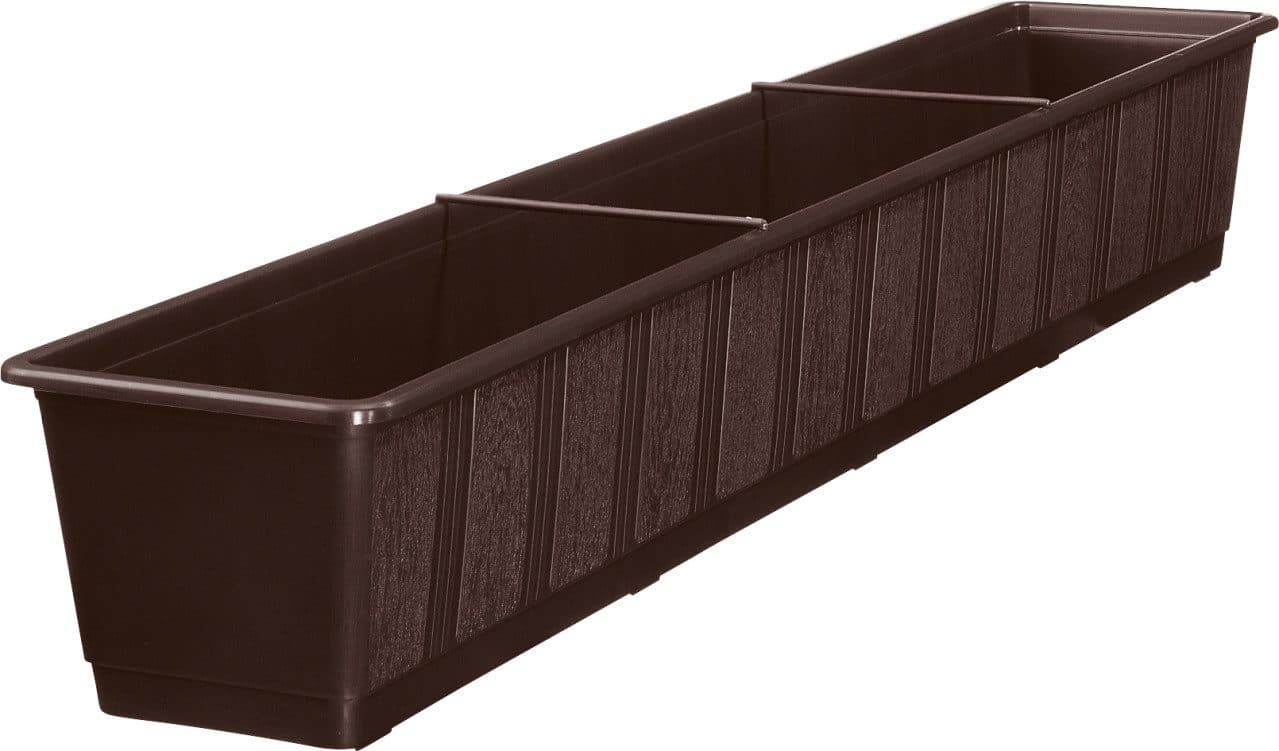Geli Blumenkasten Standard 100 cm Braun Kunststoff