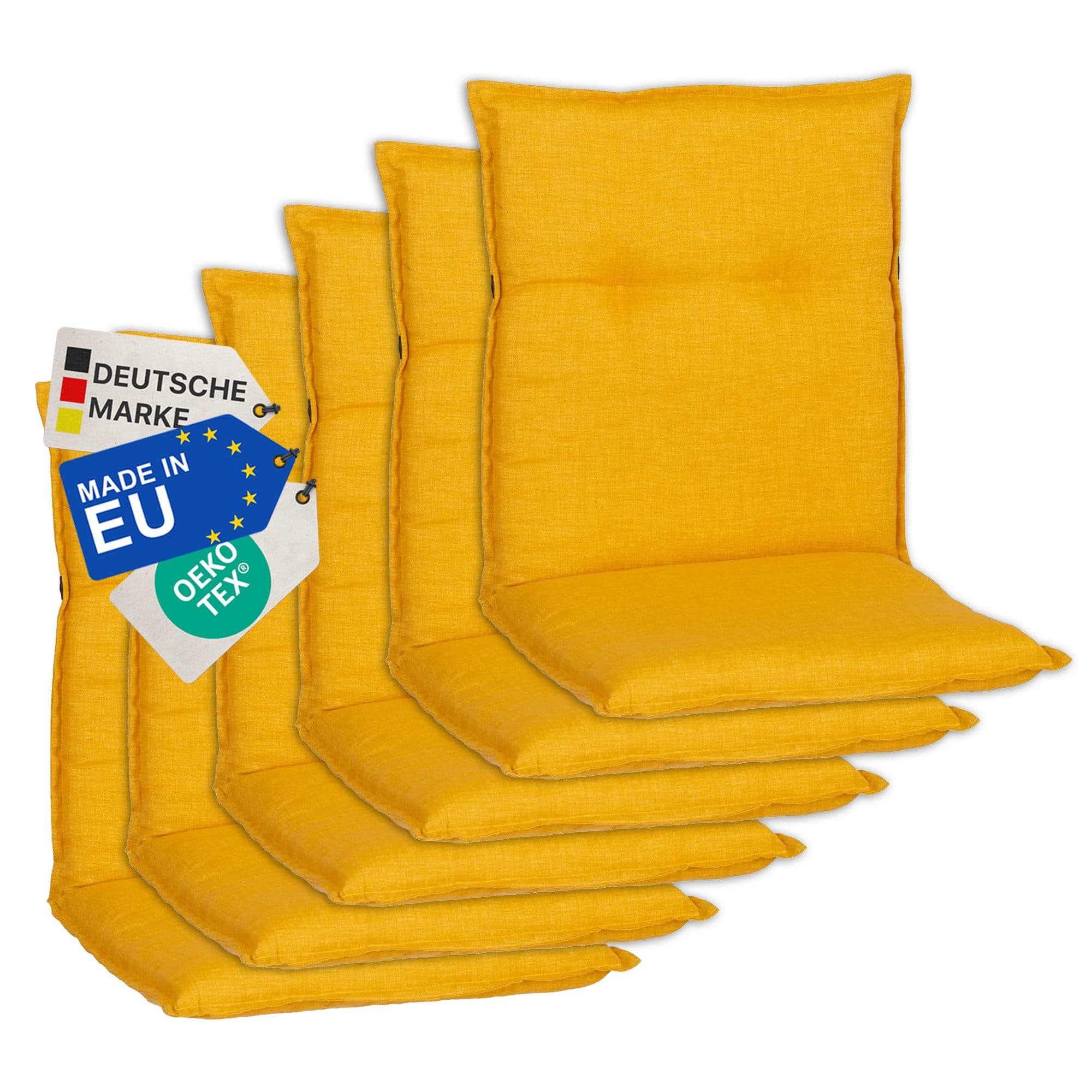NYVI Niedriglehner Auflagen 6er Set Barcelona Gartenstuhlauflagen - Bild 2