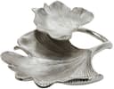 GILDE Dekoschale Ginkgo Blatt Silber Aluminium Bild 2