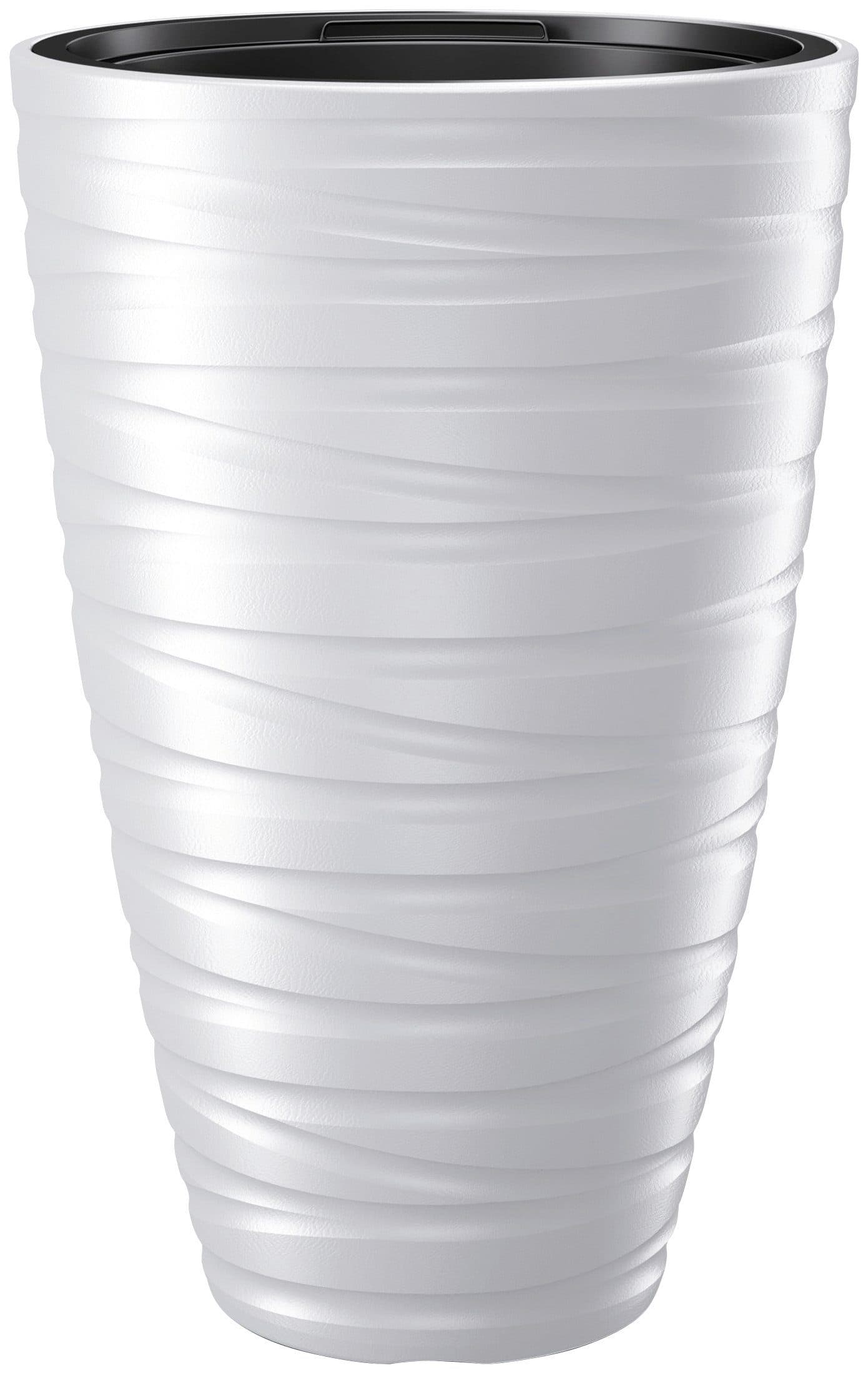Prosperplast Blumentopf Maze Weiß Kunststoff Pflanzgefäß