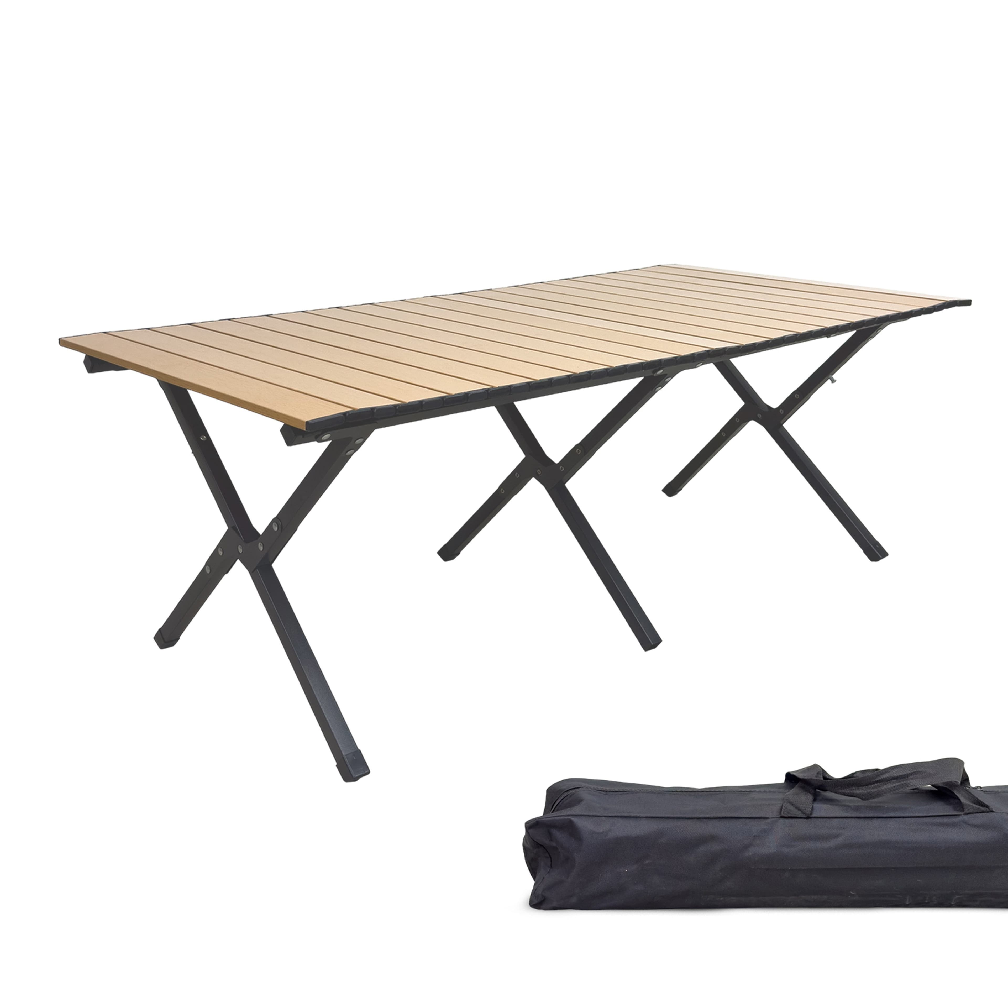 Grafner Campingtisch Klappbar Holzoptik mit Transporttasche - Bild 2