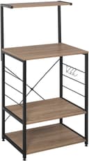 Woltu Küchenregal Schwarz-Weiß Metall MDF 4 Ablagen Bild 2