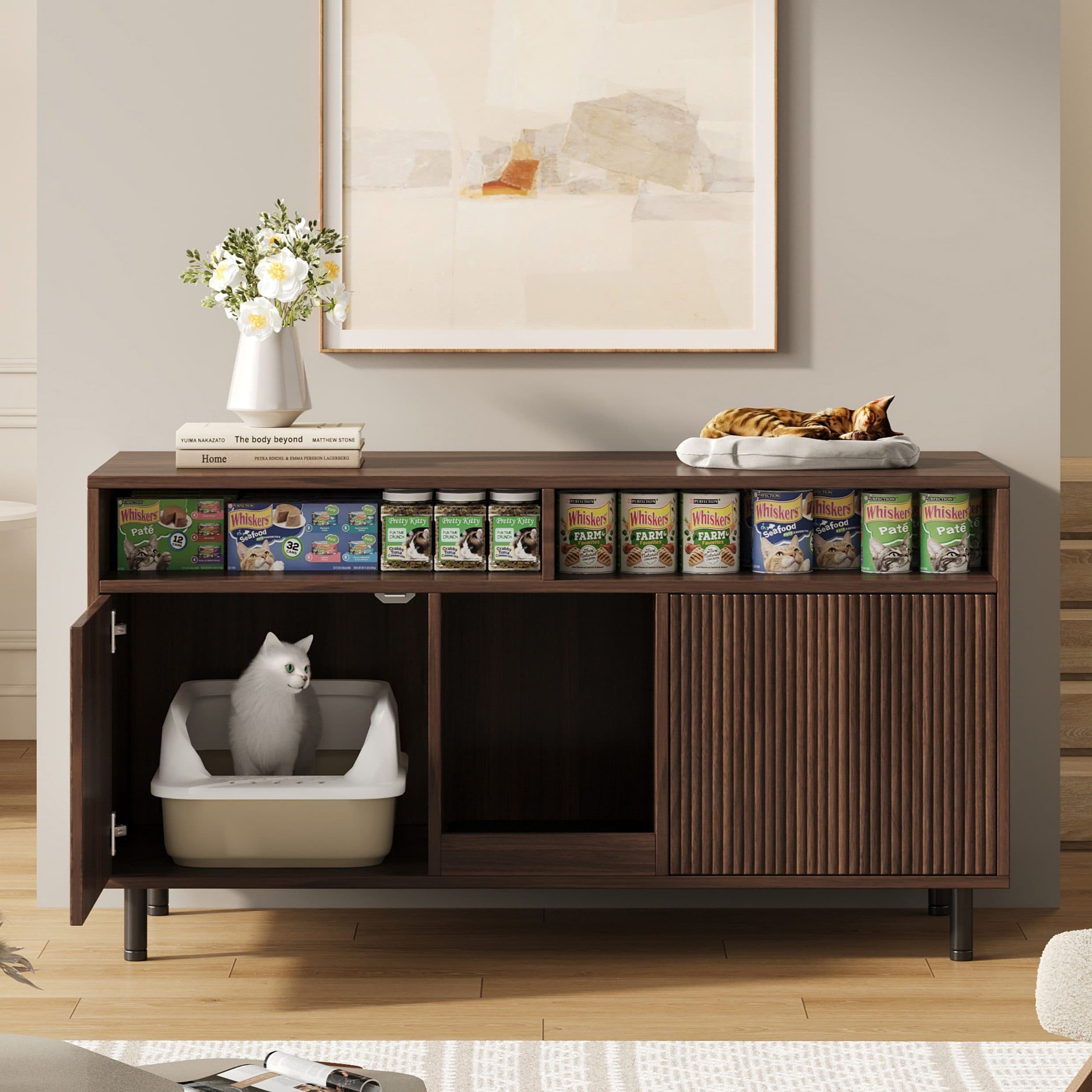 Flieks Mehrzweckschrank mit Sandauffangmatte Nussbaum - Bild 2