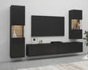 Home Affaire Wohnwand Ava 3-tlg. Schwarz Matt/Eichefarben Votan Bild 2