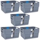 Koopman Aufbewahrungskorb 10er Set Blau Kunststoff Bild 2