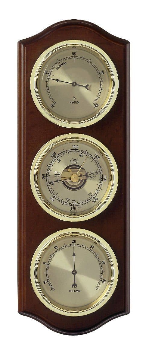 TFA Dostmann TFA 20.1076 analoge Wetterstation aus Massivholz