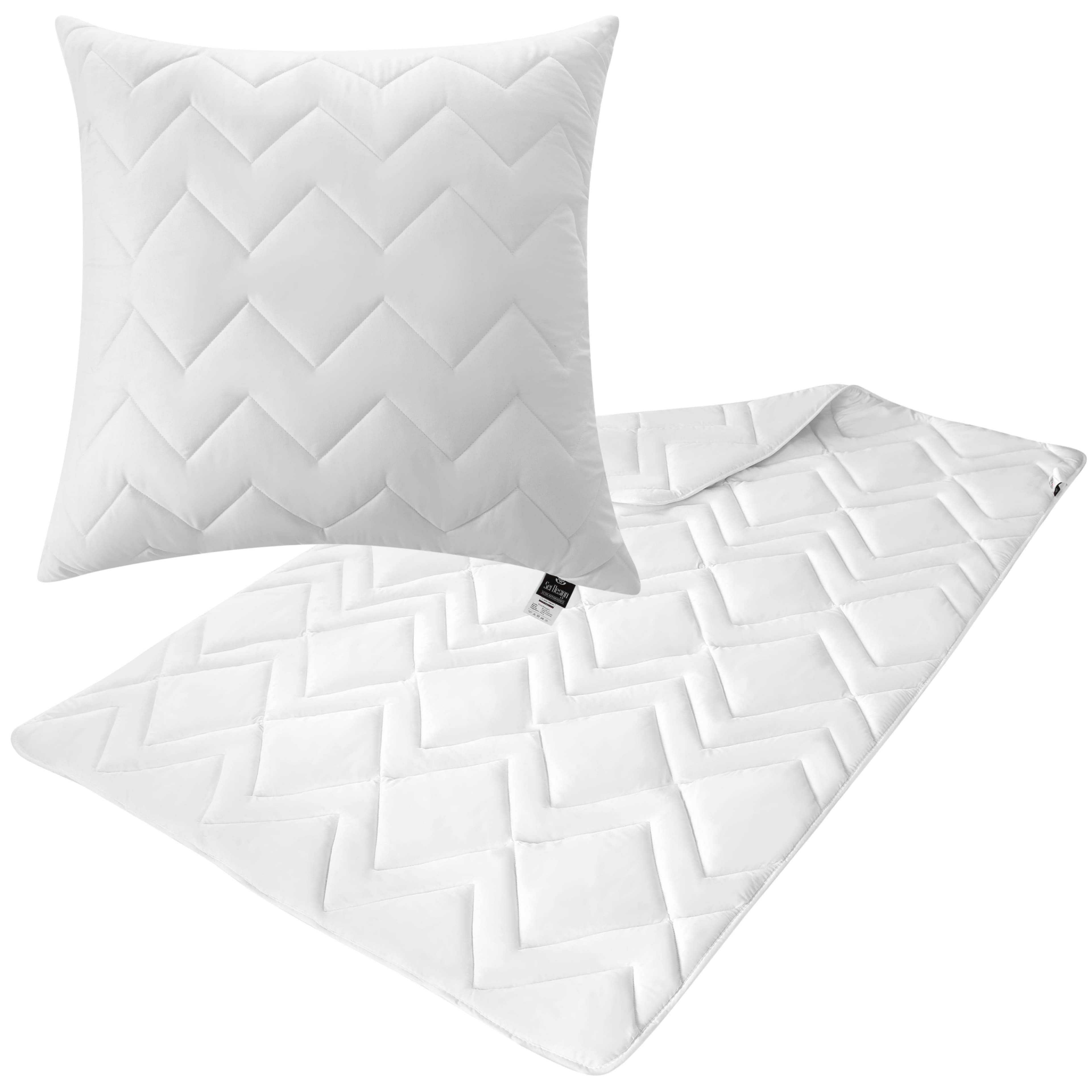 SEI Design Bettdecke + Kopfkissen Set Sommerdecke 135x200 cm - Bild 2