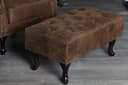 riess-ambiente Fußhocker CHESTERFIELD antik braun mit Massivholzbeinen Bild 2
