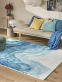 benuta Teppich Mara Ethno-Style Blau Kunstfaser Bild 2
