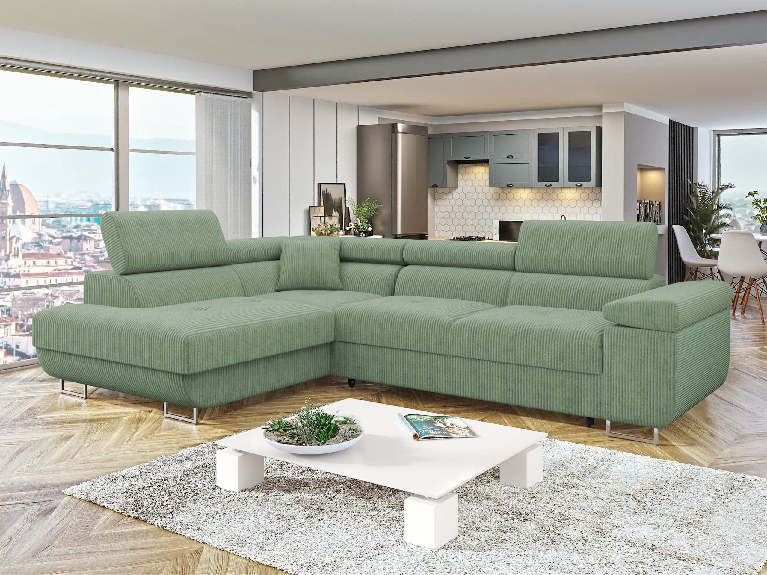 MIRJAN24 Ecksofa Torezio Cord mit Schlaffunktion und Bettkasten - Bild 2