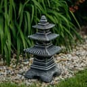 gartendekoparadies.de Gartenfigur Steinlampe Pagode Japanische Steinlaterne Mehrfarbig Bild 2