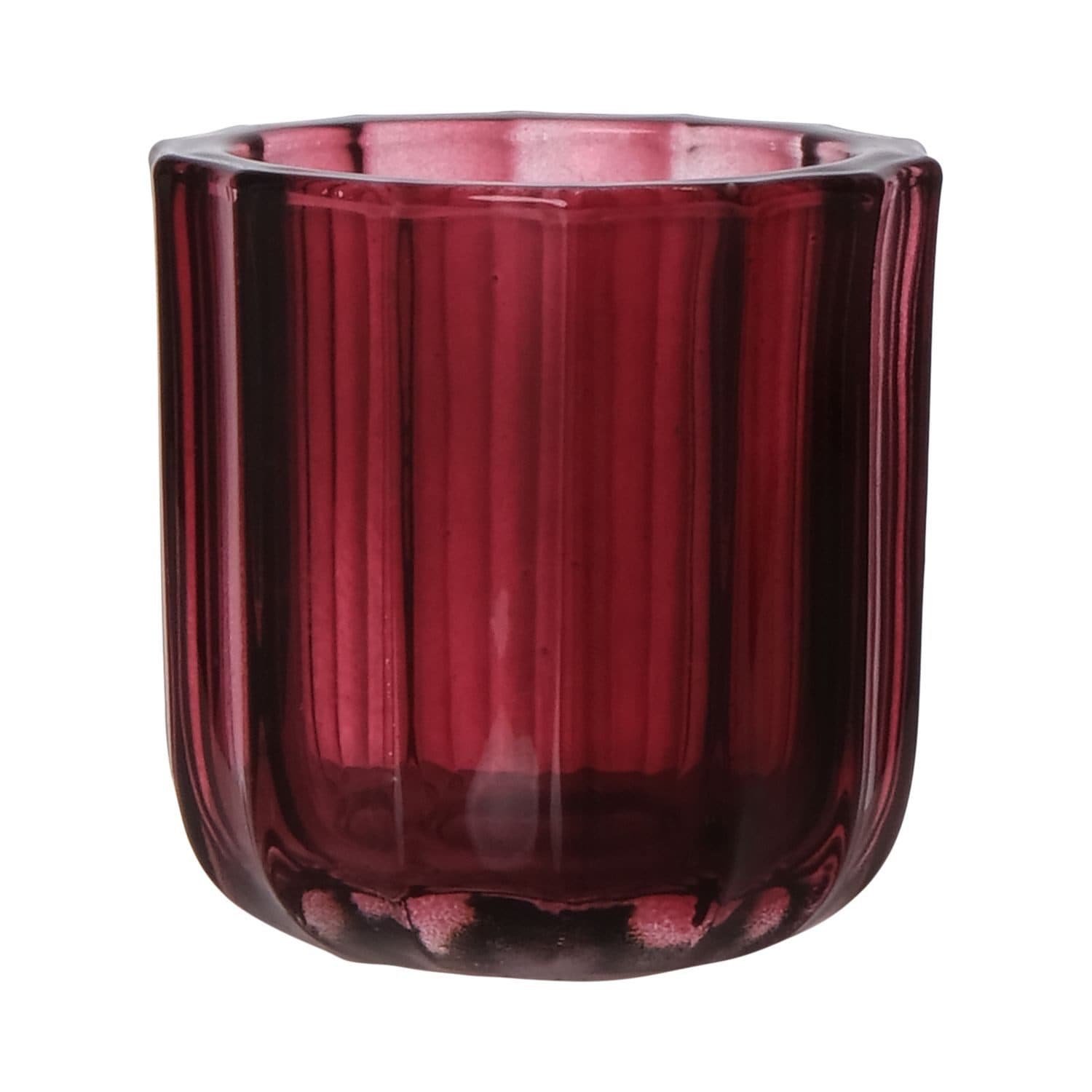 INNA-Glas Kerzenhalter Maxi Teelichtglas Kensie Rotbraun-Klar