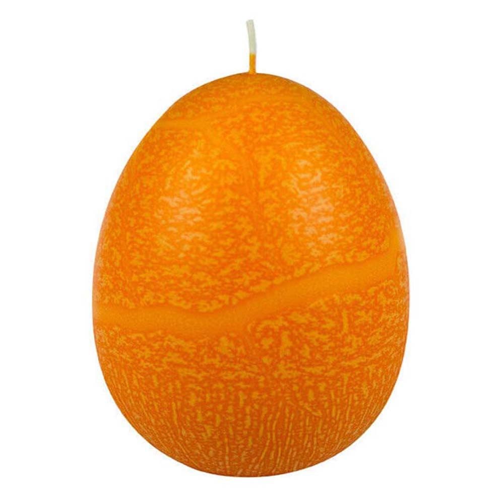 Kerzenfarm Hahn Eierkerze Orange 140x100mm