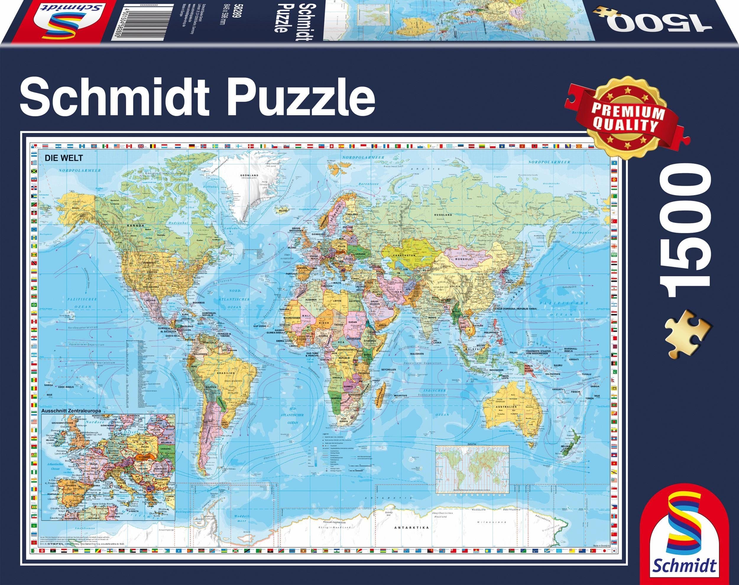 Schmidt Spiele Puzzle Die Welt 1500 Teile Bunt - Bild 2
