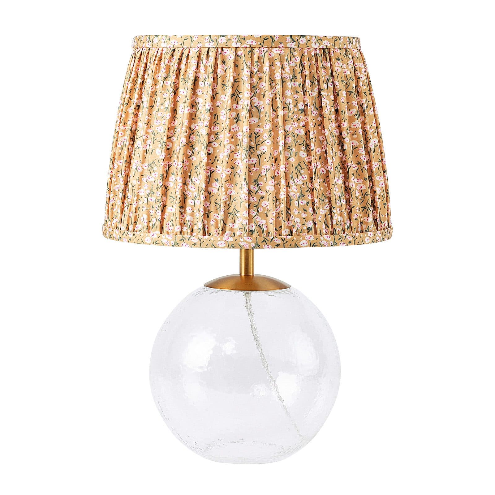 STANBOW Nachttischlampe Retro Gelb Blumenmuster Glas E27 - Bild 2
