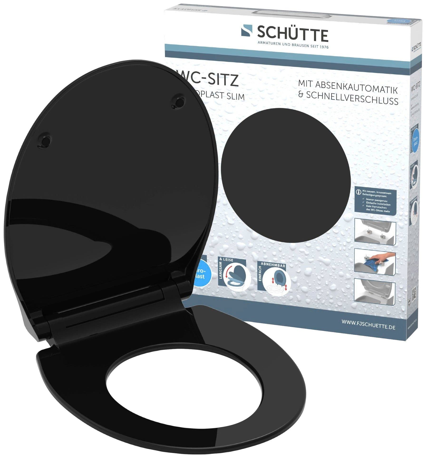 Schütte WC-Sitz SLIM Schwarz Duroplast Absenkautomatik - Bild 2