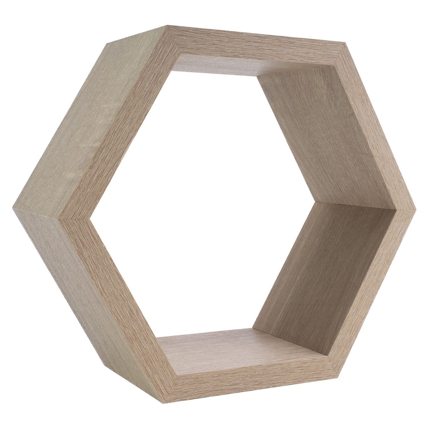 Domax Wandregal Sechseck Eiche dekoratives Wandboard - Bild 2
