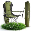 Juskys Campingstuhl Lido Grün - Leicht & Stabil mit Getränkehalter Bild 2