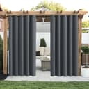 Qelus Outdoor-Vorhang blickdicht grau 2er Set wasserdicht Bild 2