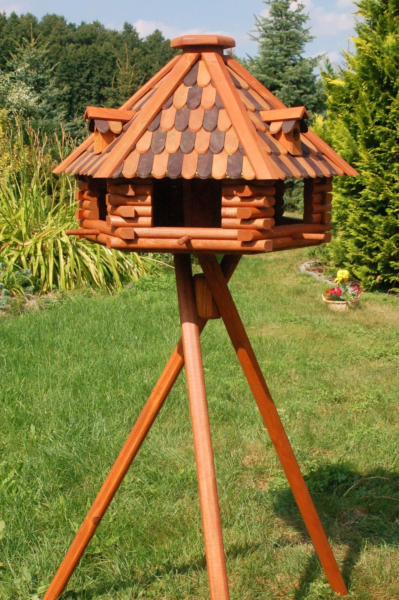 DSH DEKO SHOP HANNUSCH Vogelhaus XXL Luxus Vogelhaus mit Ständer