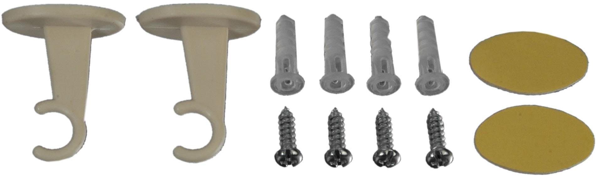 Liedeco Klebeträger Set 2-tlg. für Cafehausstangen Ø 8 mm Weiß - Bild 2