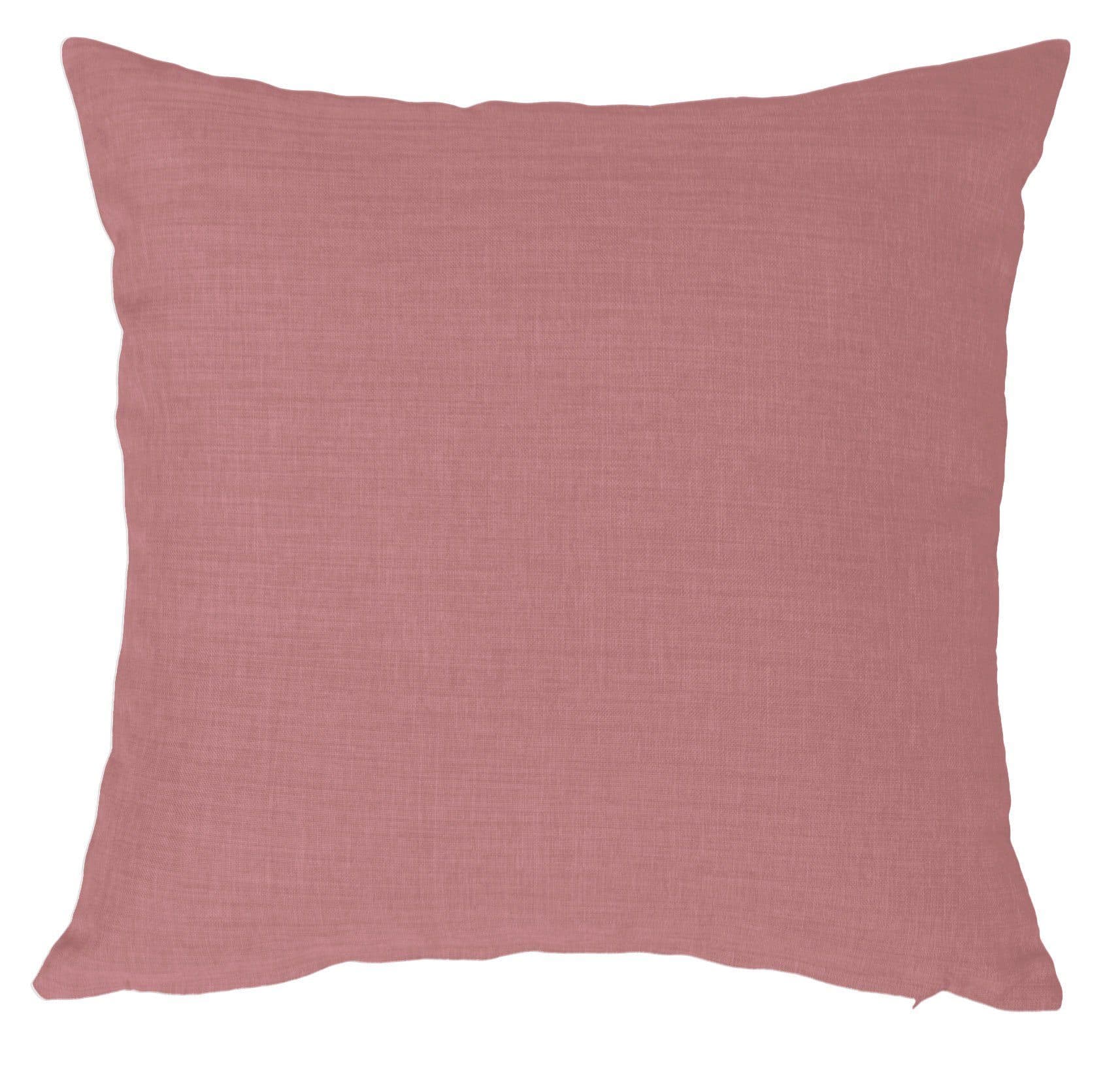 Haus und Deko Kissenbezug Struktur Leinenoptik Rosa - Bild 2