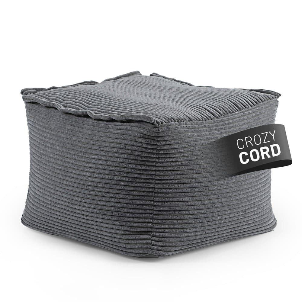 Lumaland Sitzsack Hocker Modular Cord Grau Abnehmbarer Bezug - Bild 2