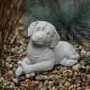 Gartenfigur Labrador Welpe Stein Frostsicher Grau Bild 2