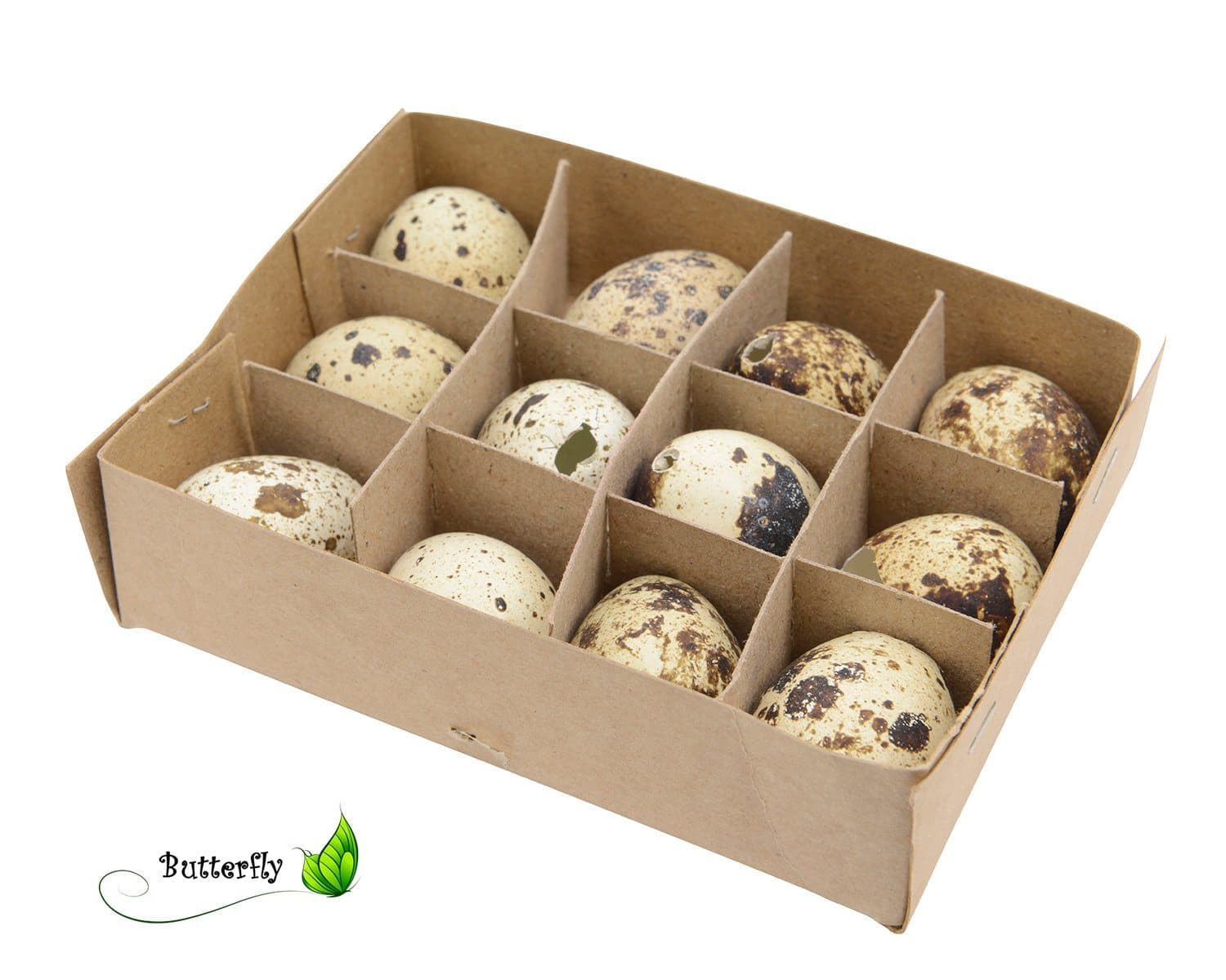 Decoris Season Decorations Osterei Wachteleier 3cm 12 Stück