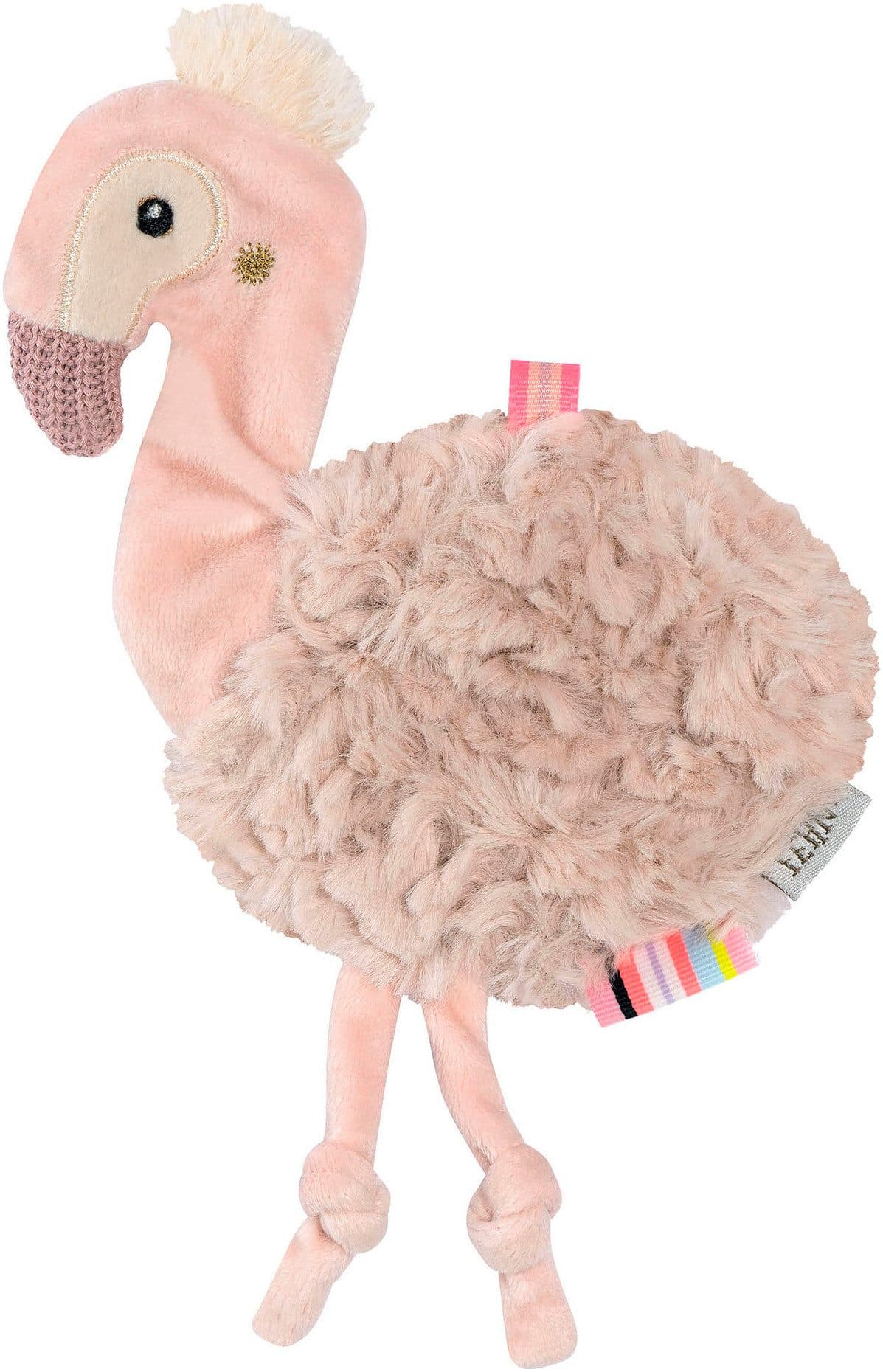 Fehn Greifspielzeug Lazy, Crazy & Pink, Knister-Flamingo Rosa - Bild 2