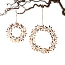 Home-trends24.de Hängedekoration Rost Hänger Blätter Kranz 2er Set Bild 2